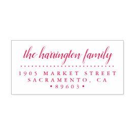 Carimbo Auto Entintado Endereço de Devolução de Script de Nome de Família