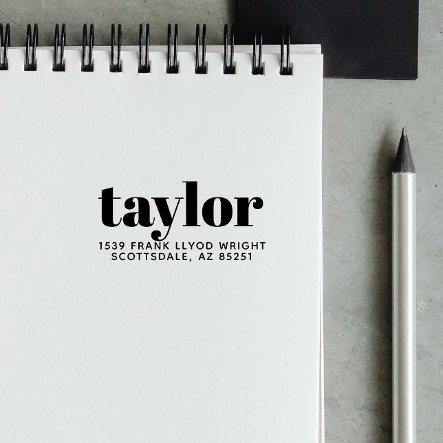 Carimbo Auto Entintado Endereço de devolução de tendências Na moda minima (Criador carregado)