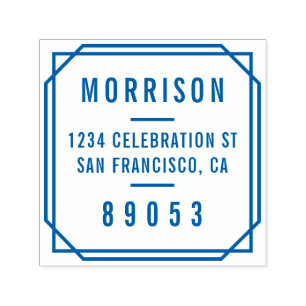 Carimbo Auto Entintado Endereço de devolução de tipografia minimalista a 