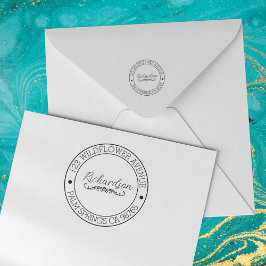 Carimbo Auto Entintado Endereço de Devolução de Tipografia Moderna