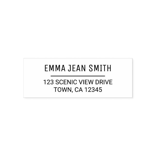 Carimbo Auto Entintado Endereço de devolução de todos os Bonés minimalist (Design)