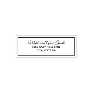 Carimbo Auto Entintado Endereço de devolução do apelido do Sobrenome da f