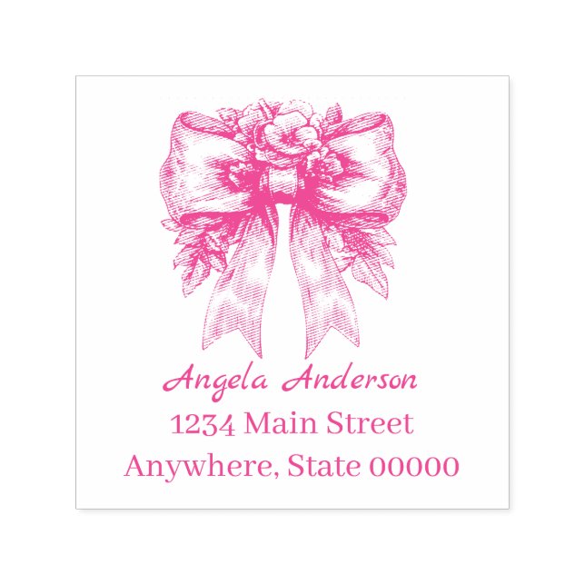 Carimbo Auto Entintado Endereço de devolução do Arco Chinoiserie (Design)