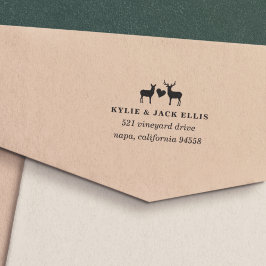 Carimbo Auto Entintado Endereço de devolução do Buck e do Doe