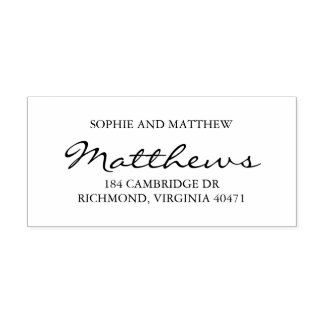 Carimbo Auto Entintado Endereço de devolução do Casal Clássico