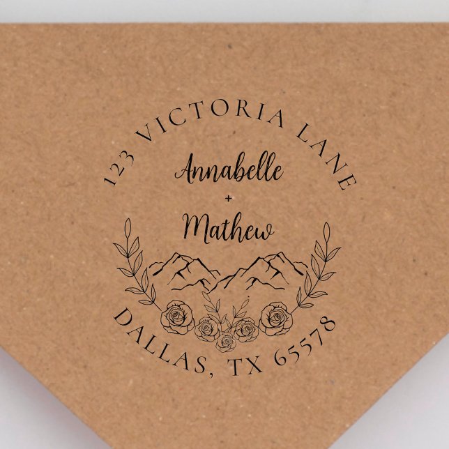 Carimbo Auto Entintado Endereço de devolução do Casal Russo & Casamento v (Criador carregado)