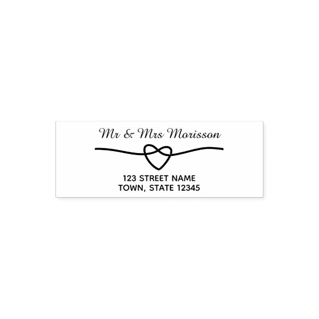 Carimbo Auto Entintado Endereço de Devolução do Convite de Casamento (Design)
