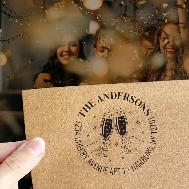 Carimbo Auto Entintado Endereço de Devolução do Convite de Celebração de  (Criador carregado)