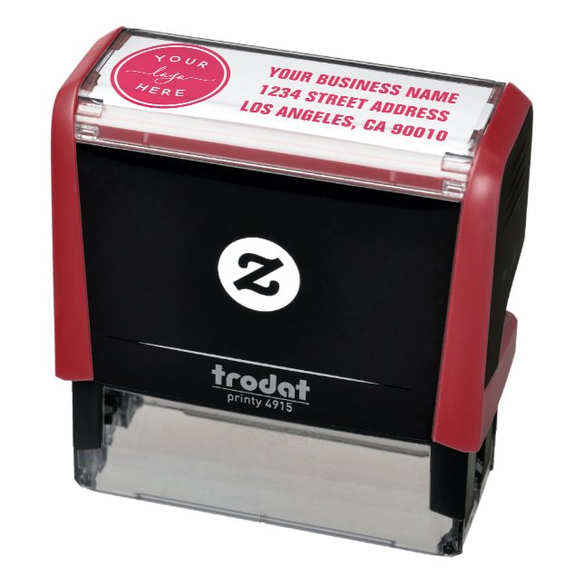 Carimbo Auto Entintado Endereço de devolução do logotipo comercial person (Produto)