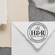 Endereço de devolução do monograma personalizado