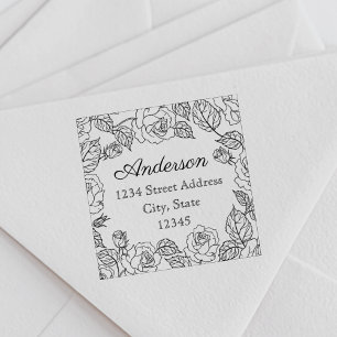 Carimbo Auto Entintado Endereço de devolução do nome da família Classic R