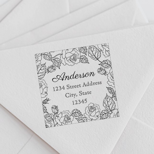 Carimbo Auto Entintado Endereço de devolução do nome da família Classic R (Criador carregado)