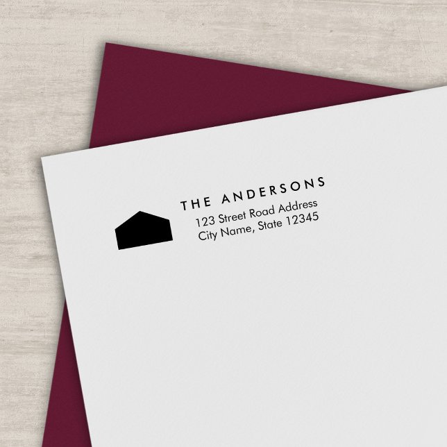 Carimbo Auto Entintado Endereço de Devolução do Nome da Família da Casa M (Criador carregado)