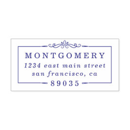 Carimbo Auto Entintado Endereço de devolução do nome da família de borda 