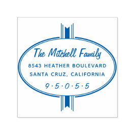 Carimbo Auto Entintado Endereço de Devolução do Nome da Família de Fita O