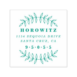 Carimbo Auto Entintado Endereço de devolução do nome da família de script