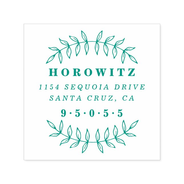 Carimbo Auto Entintado Endereço de devolução do nome da família de script (Design)