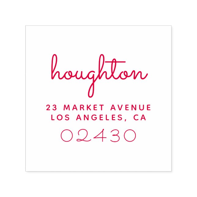 Carimbo Auto Entintado Endereço de Devolução do Nome da Família do Sweet  (Design)