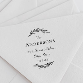 Carimbo Auto Entintado Endereço de devolução do nome da família Laurel Br