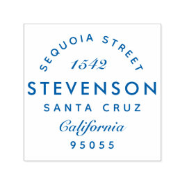 Carimbo Auto Entintado Endereço de Devolução do Nome da Família Moderna E