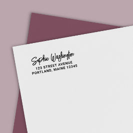 Carimbo Auto Entintado Endereço de Devolução do Nome do Script do Pincel 