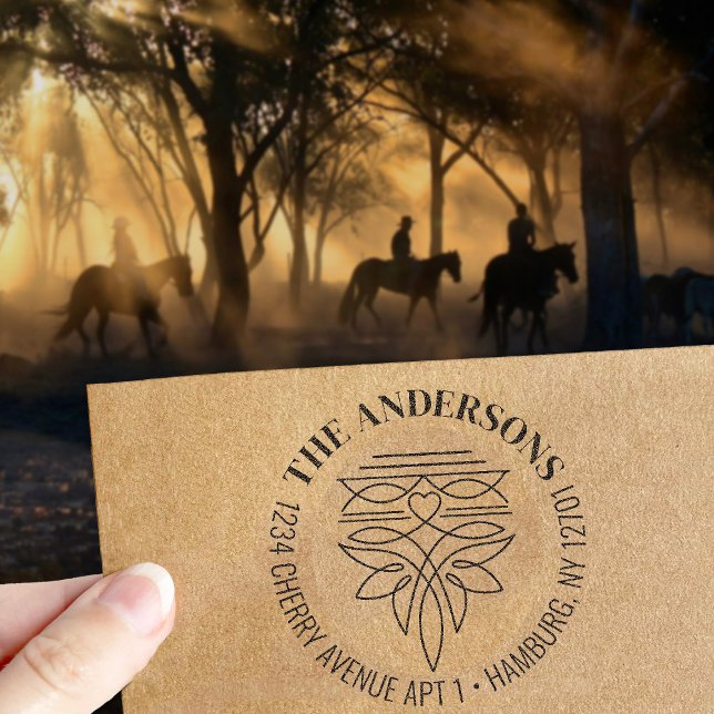 Carimbo Auto Entintado Endereço de devolução do padrão de título de inici (Criador carregado)