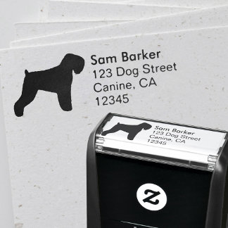 Carimbo Auto Entintado Endereço de devolução do Terrier Silhouter preto r