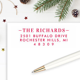 Carimbo Auto Entintado Endereço de devolução Elegante de declaração simpl