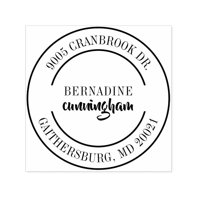 Carimbo Auto Entintado Endereço de Devolução Elegante Profissional (Design)