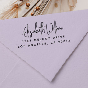 Carimbo Auto Entintado Endereço de Devolução Elegante Profissional ou Pes