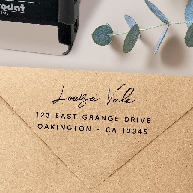 Carimbo Auto Entintado Endereço de Devolução Endereço Mínimo do Nome Mode (Criador carregado)