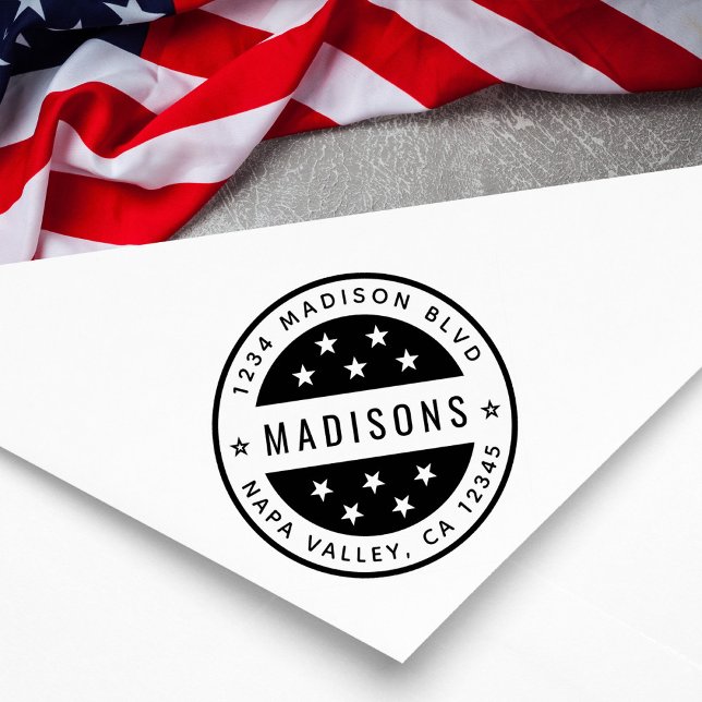 Carimbo Auto Entintado Endereço de devolução estelar (Criador carregado)