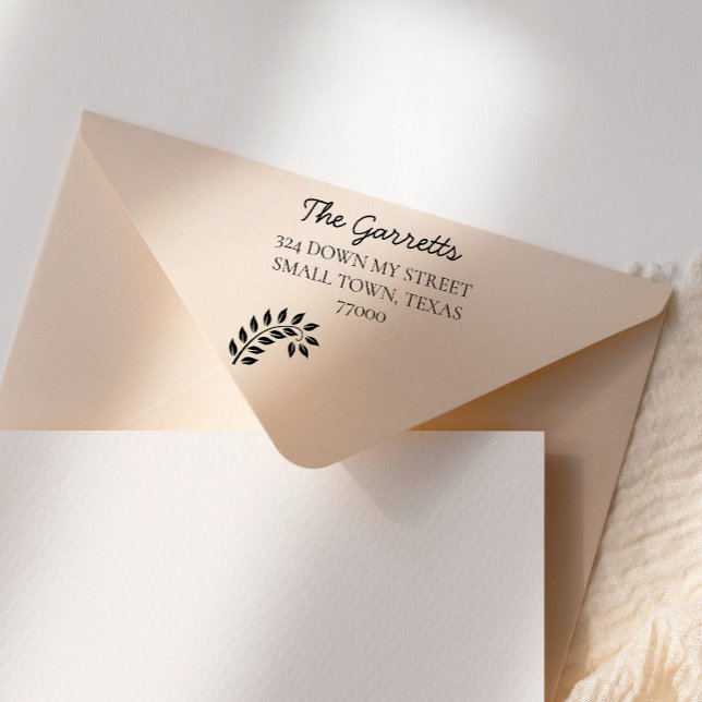 Carimbo Auto Entintado Endereço de Devolução Folha com Script de Mão (Criador carregado)