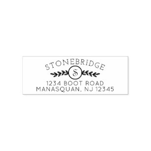 Carimbo Auto Entintado Endereço de devolução inicial com Greenery