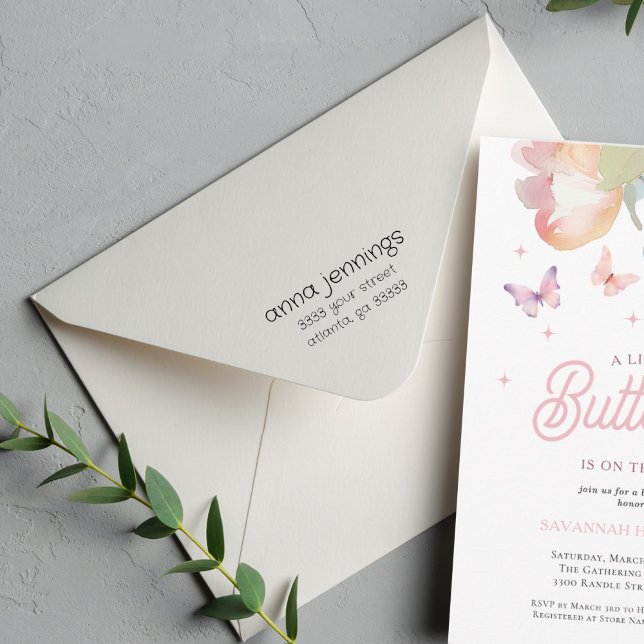 Carimbo Auto Entintado Endereço de devolução manuscrito de diversão casua (Criador carregado)