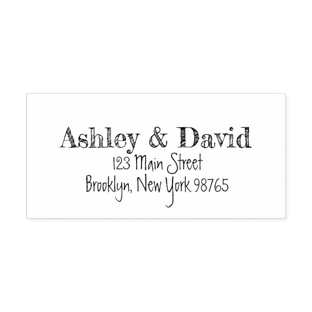 Carimbo Auto Entintado Endereço de devolução manuscrito esboçado (Design)