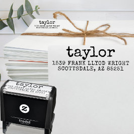 Carimbo Auto Entintado Endereço de devolução mínima para máquinas de escr