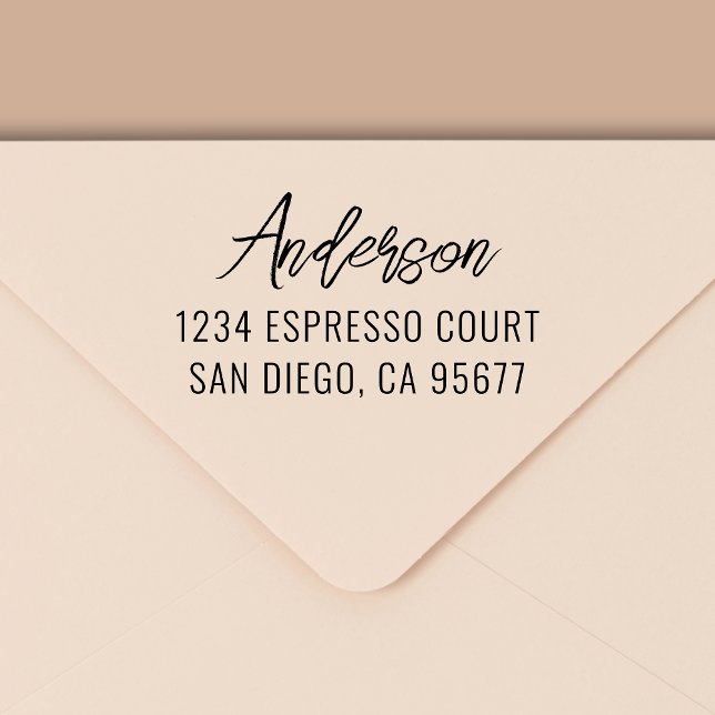 Carimbo Auto Entintado Endereço de devolução mínima para tipografia moder (Criador carregado)