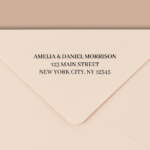 Carimbo Auto Entintado Endereço de devolução mínima para tipografia moder