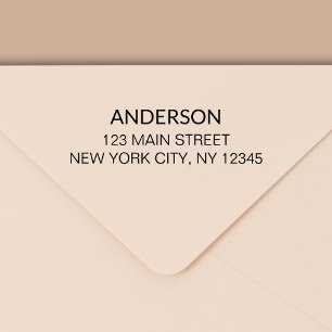 Carimbo Auto Entintado Endereço de devolução mínima para tipografia moder