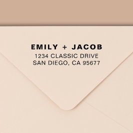 Carimbo Auto Entintado Endereço de devolução mínima para tipografia moder