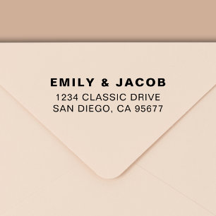 Carimbo Auto Entintado Endereço de devolução mínima para tipografia moder