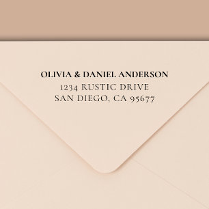 Carimbo Auto Entintado Endereço de devolução mínima para tipografia moder