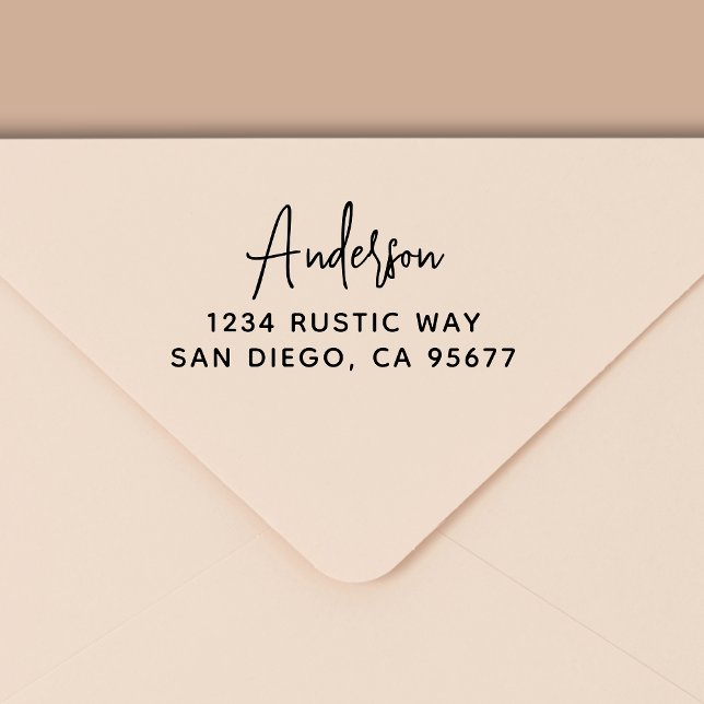 Carimbo Auto Entintado Endereço de devolução mínima para tipografia moder (Criador carregado)