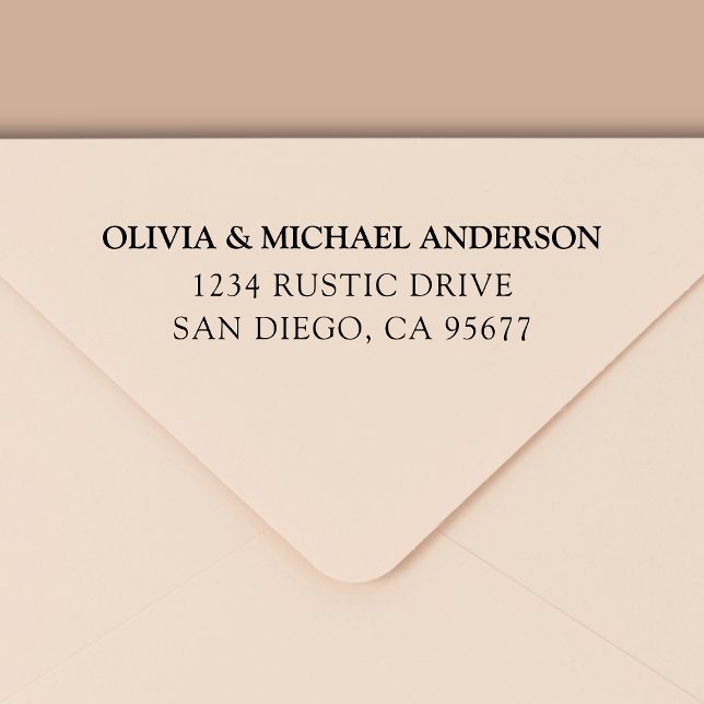 Carimbo Auto Entintado Endereço de devolução mínima para tipografia moder (Criador carregado)