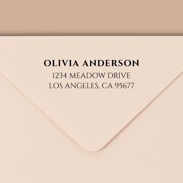 Carimbo Auto Entintado Endereço de devolução mínima para tipografia moder (Criador carregado)