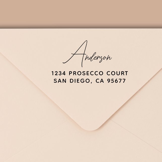 Carimbo Auto Entintado Endereço de devolução mínima para tipografia moder (Criador carregado)