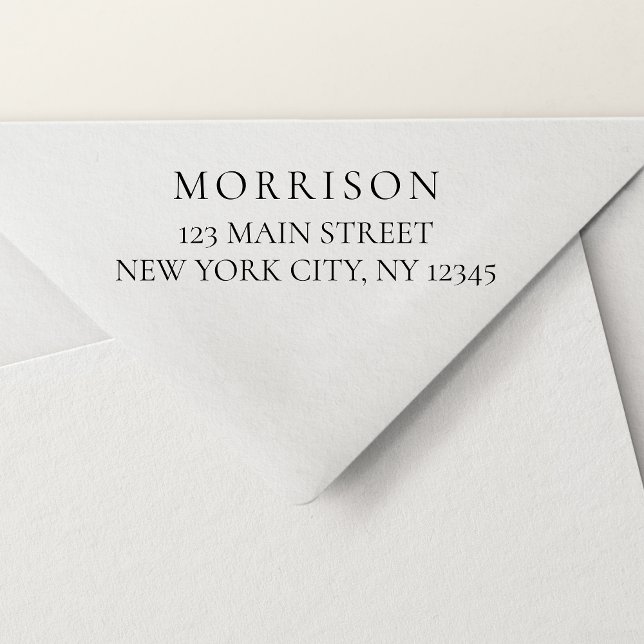 Carimbo Auto Entintado Endereço de devolução mínima para tipografia moder (Criador carregado)