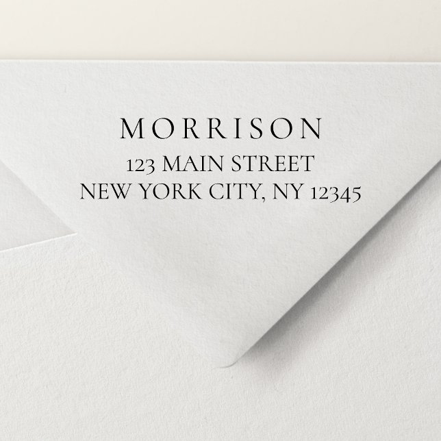 Carimbo Auto Entintado Endereço de devolução mínima para tipografia moder (Criador carregado)