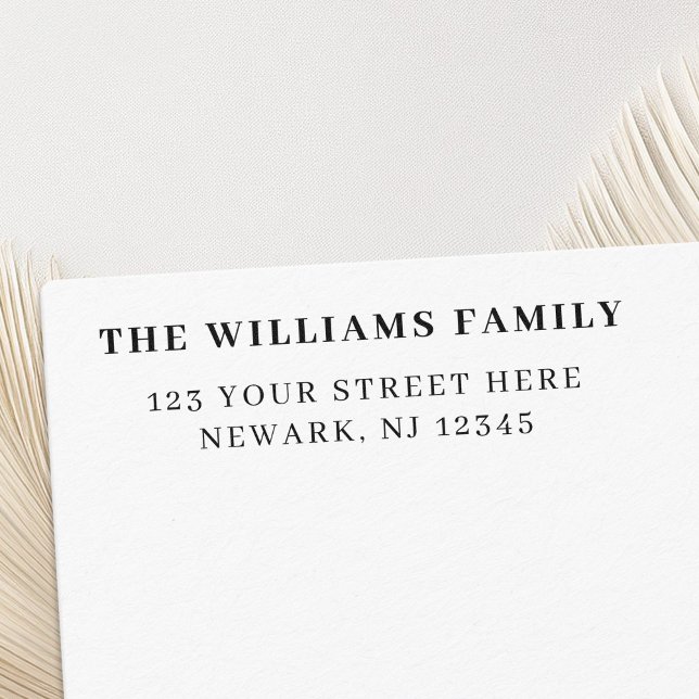 Carimbo Auto Entintado Endereço de devolução mínima simples do Elegante (Criador carregado)